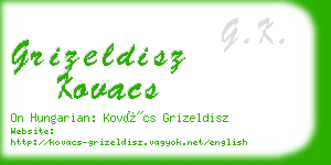 grizeldisz kovacs business card